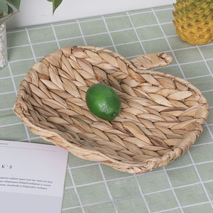 Rustic Straw Woven Oval <b>Storage</b> <b>Tray</b> For Desktop Organization Linyi Made XH24-343DZ - Product Image 5