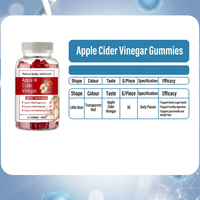 Complément Alimentaire Gommes au Vinaigre de Cidre de Pomme pour la Perte de Poids, 60 Unités, Complément Herbal Sucré pour Adultes, Soutien Glycémique en Bouteille