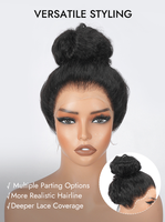 Perruque en cheveux humains indiens bouclés bruts 100% naturels, frontale transparente 13x6 sans colle, ligne de cheveux naturelle pré-épilée, cuticules alignées, vente en gros