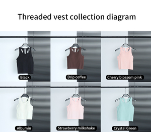 Débardeur de sport sans couture Lulu pour femme, rembourré, pour yoga, gym, course à pied, dos nageur - Grande Vente - Product Image 2