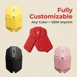 MOMO TECH Ultra Thin slim Custom Brand Logo USB Right-Handed for Outdoor Work Portable Business Foldable Origami Wireless Mouse - Product Image 3