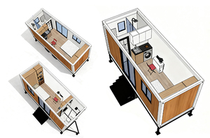 Zeno bão bằng chứng Trailer <span class=keywords><strong>container</strong></span> đúc sẵn ngôi nhà nhỏ trên bánh xe vận chuyển prefab nhà sang trọng di động - Product Image 6