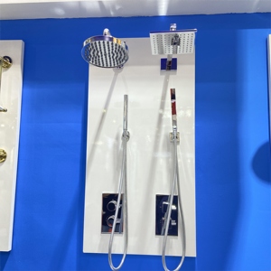 Kare ahize duş kolu 8 "pirinç kare yağmur duşu ile termostatik çift gizli vana - Product Image 2