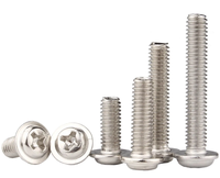 Vis à tête cylindrique DIN 967 avec collier, embase cruciforme, rondelle intégrée, entièrement filetée, kit de fixation en acier, lot de pièces