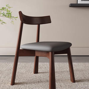 Silla de Comedor de Madera Maciza, Estilo Nórdico Moderno Minimalista, Tapicería Suave de Estilo Italiano, Silla de Respaldo de Lujo Ligero para Hogar, Hotel, Restaurante - Product Image 5