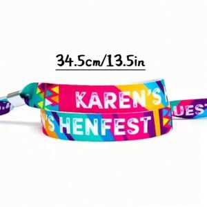 สายรัดข้อมือผ้าทอแบบกำหนดเองสำหรับงานเทศกาล ใช้ครั้งเดียว สำหรับกิจกรรมส่งเสริมการขาย - Product Image 2