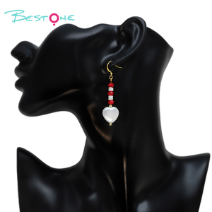 Nuevo diseñador de Venta caliente regalo del Día de San Valentín niñas corazón perla pendientes de cuentas mujeres pendientes listos para enviar - Product Image 4
