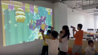 Juego de Realidad Virtual Interactivo para Interiores, Juego de Pared con Pistola de Juguete Táctil, Sistema de Juego de Disparos con Pistolas de Gel, Regalo