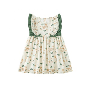 Robe <span class=keywords><strong>pour</strong></span> filles YOEHYAUL C2823, impression numérique personnalisée de haute qualité, robe en coton <span class=keywords><strong>pour</strong></span> bébé et <span class=keywords><strong>petite</strong></span> <span class=keywords><strong>fille</strong></span>, motif ours de <span class=keywords><strong>dessin</strong></span> <span class=keywords><strong>animé</strong></span> - Product Image 1