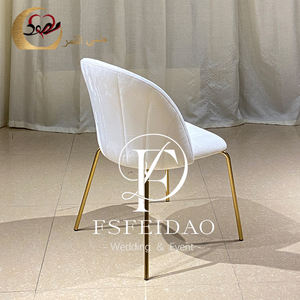 Chaise de salle à manger rembourrée en tissu velours, design moderne et luxueux, gain de place - Product Image 6