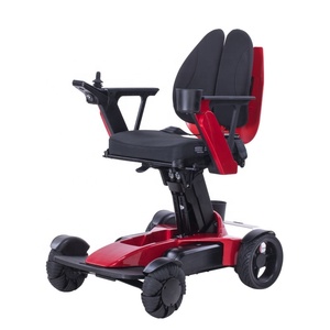 Fauteuil roulant électrique motorisé tout-terrain en alliage d'aluminium pliable, capacité 150 kg, pour personnes handicapées - Product Image 3