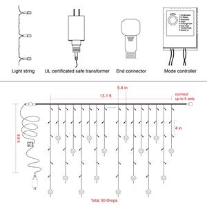 Guirnalda de Luces LED Eléctrica con Cable de 10 Metros, IP44 para Interiores/Exteriores, Luz Cálida Suave, Estilo Hielo Colgante, para Navidad, Fiestas y Vacaciones - Product Image 6