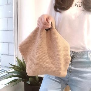 Graziosa borsa all'uncinetto a forma di vaso di fiori morbida e Casual in maglia di poliestere con chiusura aperta da donna Shopping quotidiano <span class=keywords><strong>Vintage</strong></span> - Product Image 4