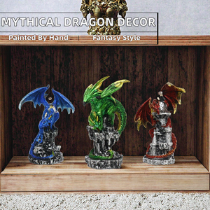 Escultura de Dragón Mítico Creativa Personalizada para Festivales, Adornos Pintados a Mano, Estatua de Resina Hecha a Mano, Castillo para Decoración del Hogar, Regalos - Product Image 2