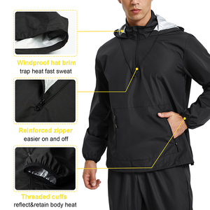 Survêtement de Sudation Léger pour Homme 100 % Polyester, Veste Brûle-Graisse pour Perte de Poids - Product Image 3