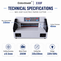 Machine à découper le papier électrique de format A4 WD-330F de bureau, semi-automatique, informatisée, 330 mm/12'', 220 V, haute vitesse