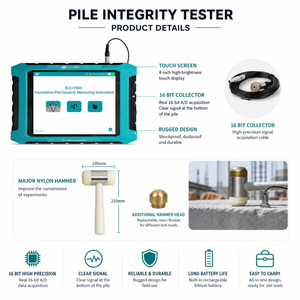Strumento per il test dell'integrità dei pali con metodo dell'eco sonico, per la valutazione della qualità profonda delle fondazioni colate in loco e il rilevamento di fori. - Product Image 4