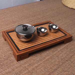 Bamboo <b>Tea</b> <b>Set</b> With Lid Square Tray Handmade Traditional Chinese Kung Fu <b>Tea</b> <b>Set</b> Afternoon <b>Tea</b> - Product Image 1