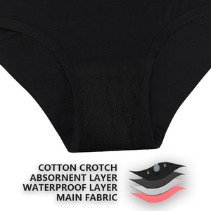 Culotte périodique sur mesure 4 couches anti-<span class=keywords><strong>fuite</strong></span> sous-vêtements réutilisables <span class=keywords><strong>pour</strong></span> incontinence <span class=keywords><strong>urinaire</strong></span> <span class=keywords><strong>pour</strong></span> femmes pantalon périodique taille haute sans couture - Product Image 5