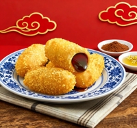 Boules de riz glutineux glacées au sucre brun Sanquan 300g - À frire pour les collations et desserts des restaurants pour enfants en sachet