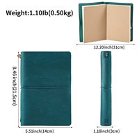 DUJIANG Cuaderno Portátil Retro con Cubierta de Cuero Vacuno de Primera Capa, Diario de Viaje Nostálgico, Carpeta Multifuncional de Hojas Sueltas