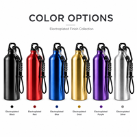 Bouteille d'eau en aluminium personnalisée 500ml 750ml 1000ml avec mousqueton et poignée en paracorde, bouteille de sport légère pour cadeaux promotionnels