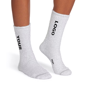 Made Your Own Design <strong>Warm</strong> <strong>Fuzzy</strong> <strong>Sock</strong> <strong>Custom</strong> Women <strong>Fuzzy</strong> Fluffy Slouch <strong>Sock</strong> For Autumn Winter Season - Product Image 5