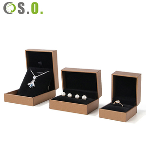 Boîte à bijoux haut de gamme en or, logo personnalisé, imitation cuir, boîte à anneaux en papier, boîte à bijoux pour mariage, boucles d'oreilles, bracelet, collier, emballage - Product Image 5