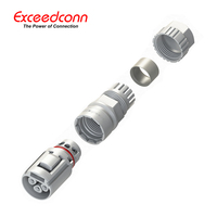 Conector de Cable Eléctrico de 3 Polos y 10A, Conexión Rápida Hembra, Montaje en Cable, Protección IP68, Aplicación de Iluminación