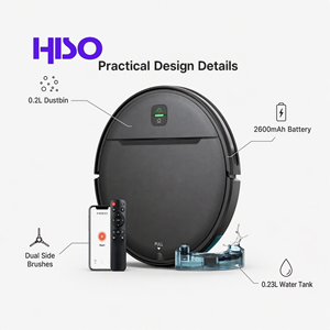 <span class=keywords><strong>Robot</strong></span> Aspirapolvere con Navigazione Lidar e Funzione Lavaggio, Batteria da 2600mAh, Controllo Tramite App Tuya, per Casa Intelligente - Product Image 5