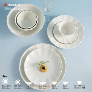Phong Cách Châu Âu <span class=keywords><strong>2025</strong></span> New Arrival Bán Buôn Giá Màu Trắng Tinh Khiết Cao Cấp Chất Lượng Tea Set Nổi Xương Mới Trung Quốc Gốm Đồ Ăn - Product Image 2