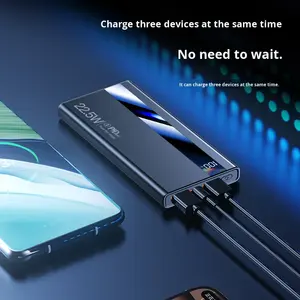 <span class=keywords><strong>Banque</strong></span> d'alimentation tendance avec logo personnalisé, charge rapide, ultra-mince, 22,5 W, grande capacité, 20000 mAh, 30000 mAh - Product Image 4