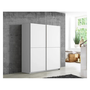 Armoire de chambre à coucher moderne extensible pour villa, avec 2 portes, en bois aggloméré - Product Image 1