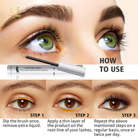 Sérum de croissance des cils naturel, végétalien et biologique, sûr, pour extensions de cils, personnalisable en usine, vente en gros, marque privée