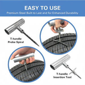 Wantu Tire <b>Repair</b> <b>Kit</b> 36Pcs Tubeless Car Motorcycle Electric Vehicle <b>Repair</b> Tools With Plugs And Tools - Product Image 4