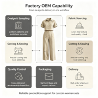 Ensemble 2 pièces pour femme : chemise courte boutonnée à manches courtes et pantalon taille haute à jambes larges – Tenue décontractée et élégante pour le bureau