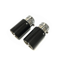Carbon Auspuffs pitze Silber 304 Edelstahl Schall dämpfer rohr für BMW 1234 Serie M240i M340i Auto Auspuffrohr