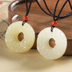 20 ชิ้น ส่งฟรี ห่วงคล้องนิรภัยแบบอัฟกันลายปี่เซียะคู่ จี้หยกเขียวมะกอกลายปี่เซียะ สำหรับทุกเพศ สินค้าไลฟ์สด - Product Image 2