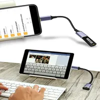 Câble de données USB C à USB 3.0 haute vitesse avec adaptateur OTG Conversion mâle à femelle pour ordinateur portable clavier souris caméra veste en Nylon