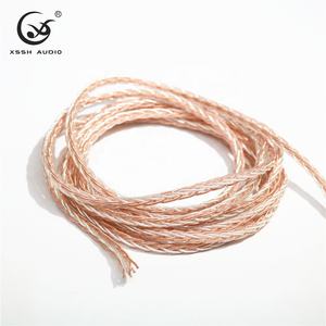 헤드폰 오디오 동축 케이블 3.5mm 구리 은 혼합 DIY 8코어 OCC+AG YIVO XSSH OEM ODM 차량 및 마이크용 - Product Image 3