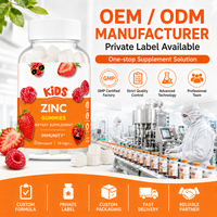 Gomitas de Zinc para Niños, 90 Unidades, Suministro de Fábrica OEM ODM, Salud Cognitiva, Defensa Inmunológica, Suplemento de Zinc para Niños