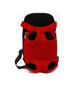 Bolsa de viaje para mascotas, bolsa de Material de malla transpirable ajustable, con patas para el pecho, diseño cómodo