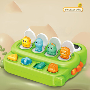 Boîte à interrupteurs <span class=keywords><strong>dinosaure</strong></span> : Puzzle éducatif pour l'éveil, table de jeu musicale, jeu logique pop-up, jouets boîte Peekaboo - Product Image 5