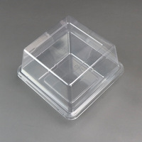 Boîte à gâteau épaisse jetable avec couvercle articulé pour tranches de cheesecake, avec étiquette personnalisée pour café
