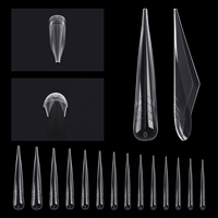 BQAN Stiletto Design Faux Ongles Artificiels Fournisseurs Clear Extra-Long Artificial Nail Extending Tips Mold Dual Forms
