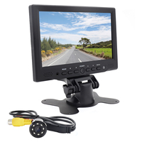 Monitor de visión trasera Digital con retroiluminación portátil de 7 pulgadas, cámara de respaldo para coche, soporte de Control remoto NTSC/PAL, 12V, RGB, salpicadero de TV, escritorio