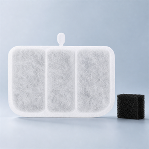 <span class=keywords><strong>Filtre</strong></span> pour fontaine à eau pour animaux de compagnie, charbon actif de coque de noix de coco, coton, cartouche triple couche pour distributeur d'eau pour chat et chien, vente en gros OEM - Product Image 1