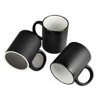 Mélange de points de peinture noire mate AI-MICH Design esthétique Uae Basketball 3d Logo personnalisé Ensemble de tasses en céramique pour boisson