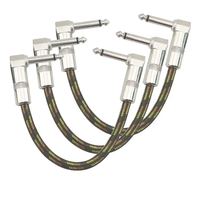Kabel Audio Efek Gitar Tline HT564 1/4in 6.3mm Lurus Male ke Female Kabel Patch Instrumen