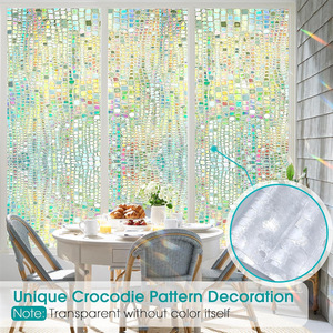 ฟิล์มกระจกทรายแบบลอกและติดวอลเปเปอร์3D ฟิล์มโฮโลแกรมยึดติดแบบคงที่สำหรับตกแต่งหน้าต่าง - Product Image 4